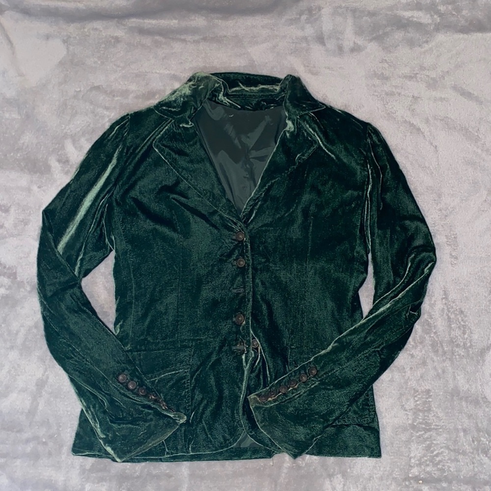 velvet forest green dress jacket